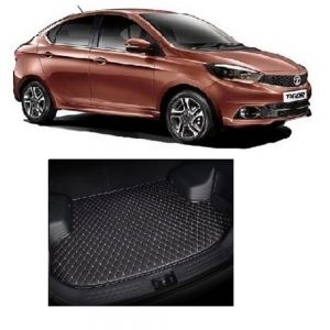 7D Car Trunk/Boot/Dicky PU Leatherette Mat for Tigor  - Black
